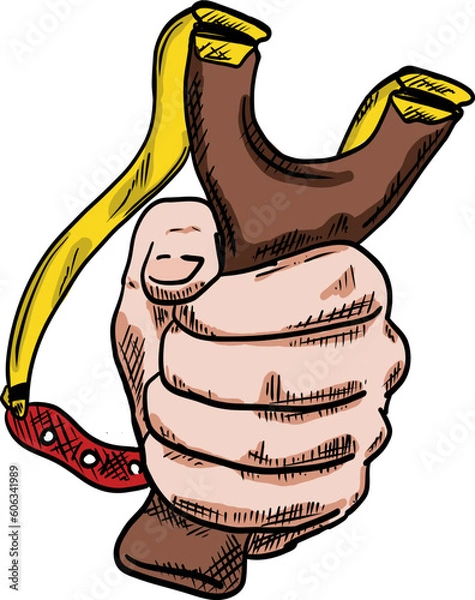Obraz slingshot isolated on backgroun