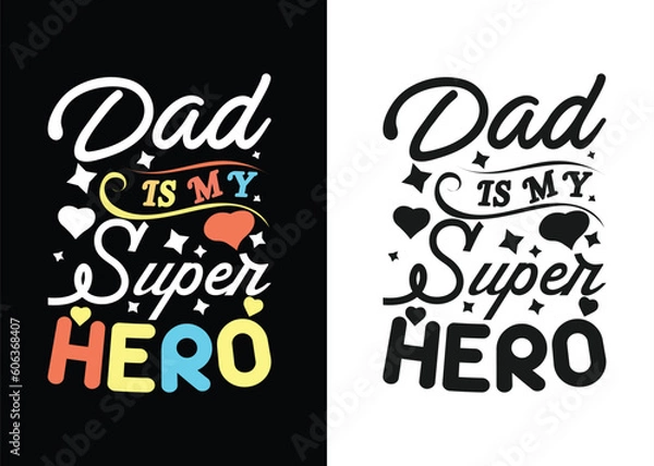 Obraz father, typography, design, dad, daddy, happy, illustration, text, card, love, day, greeting