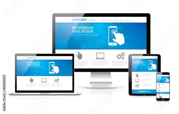 Fototapeta Scalable and flexible responsive web design concept vector EPS10