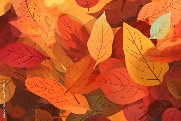 Fototapeta  autumn leaves pattern -Ai