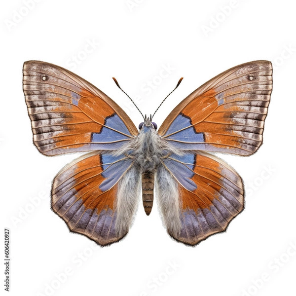 Fototapeta Western pygmy blue butterfly -  Brephidium exile. Transparent PNG. Generative AI