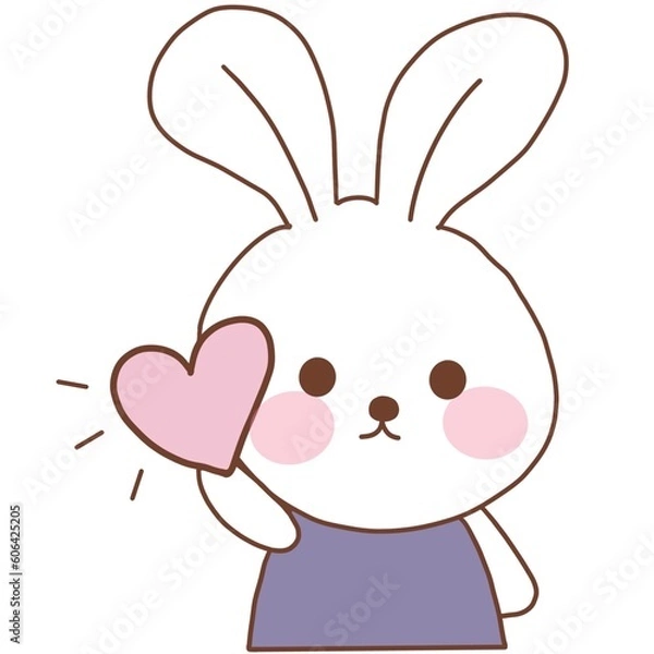 Obraz rabbit with heart