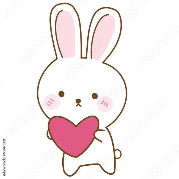 Obraz rabbit with heart