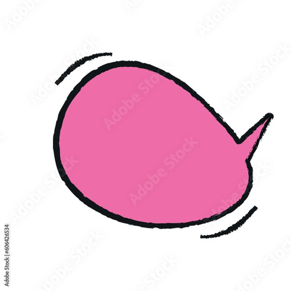 Fototapeta speech bubble, cartoon style talking balloon, retro color massage bubble vector