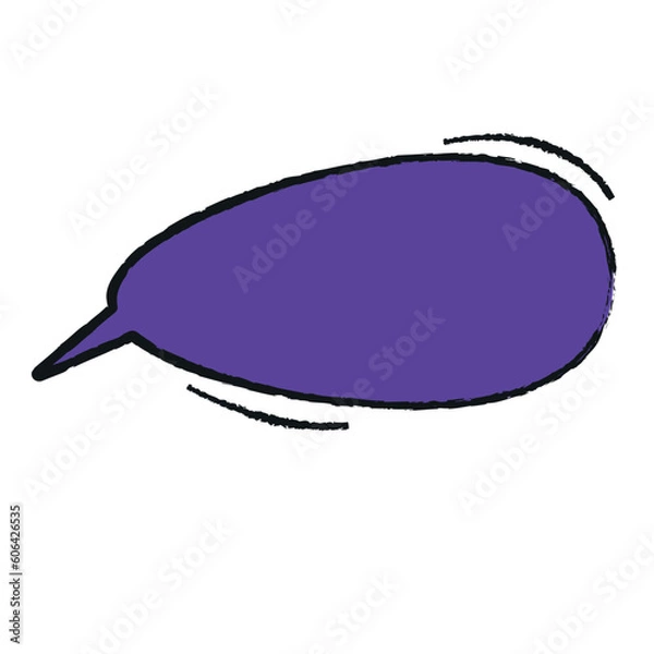 Fototapeta speech bubble, cartoon style talking balloon, retro color massage bubble vector