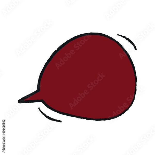 Fototapeta speech bubble, cartoon style talking balloon, retro color massage bubble vector