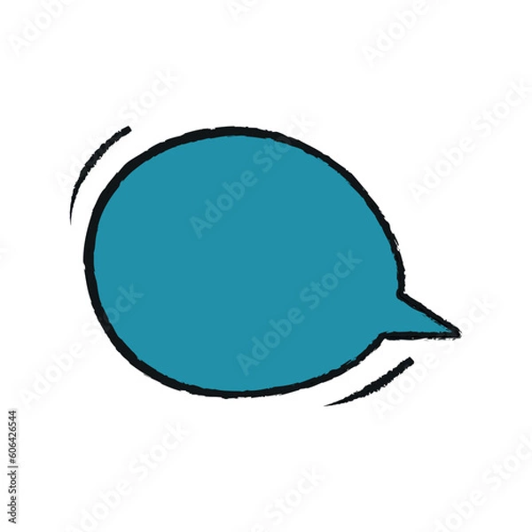 Fototapeta speech bubble, cartoon style talking balloon, retro color massage bubble vector