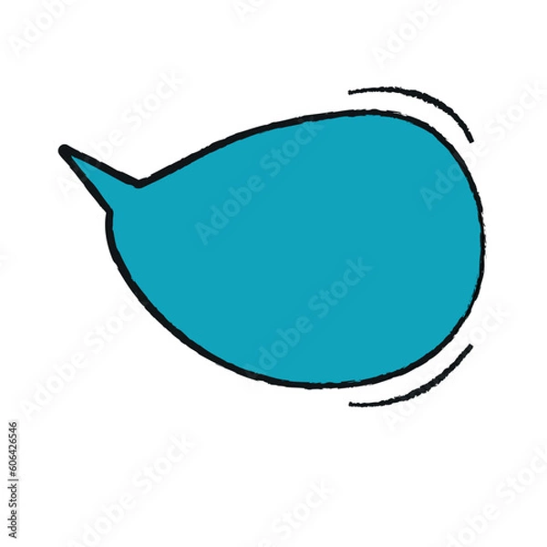 Fototapeta speech bubble, cartoon style talking balloon, retro color massage bubble vector