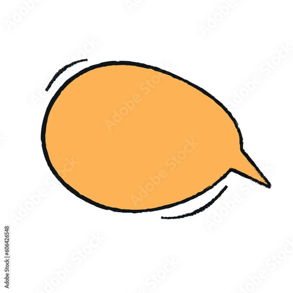 Fototapeta speech bubble, cartoon style talking balloon, retro color massage bubble vector