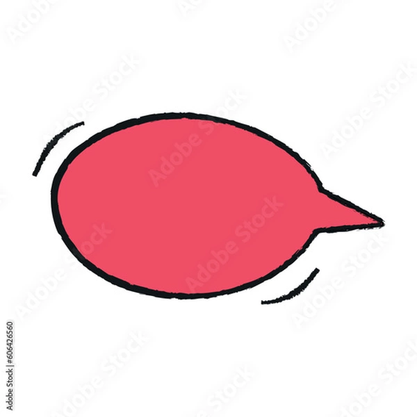 Fototapeta speech bubble, cartoon style talking balloon, retro color massage bubble vector