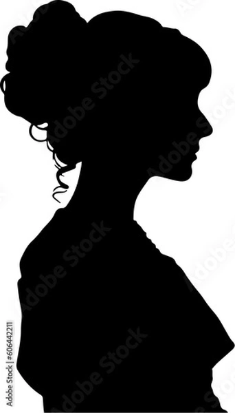 Obraz elegance woman model side view silhouette
