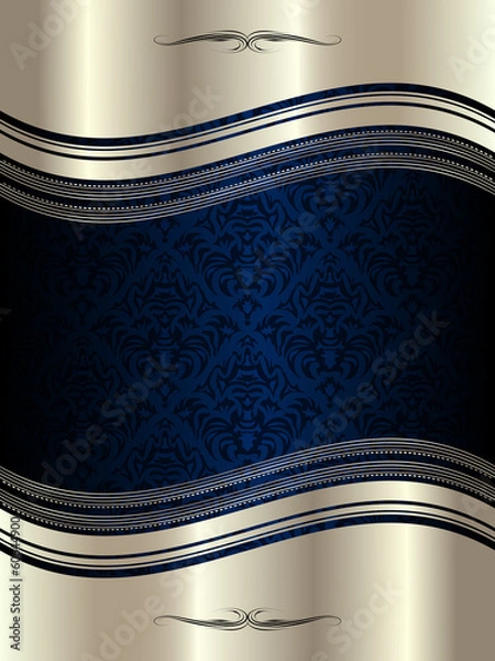 Obraz Silver wavy frame