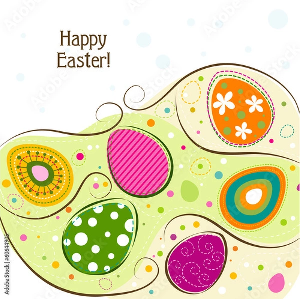 Obraz Template Easter greeting card, vector