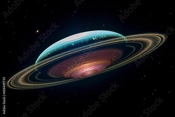 Obraz Using advanced imaging techniques to capture the detailed structure of the Sombrero Galaxy, a spiral galaxy located in the constellation Virgo, generate ai