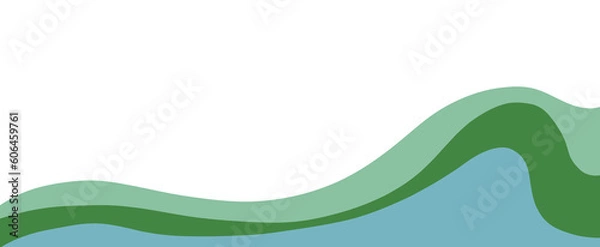 Obraz Aesthetic Wave Border.