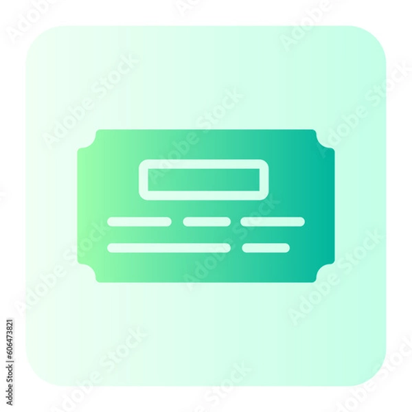 Obraz ticket gradient icon