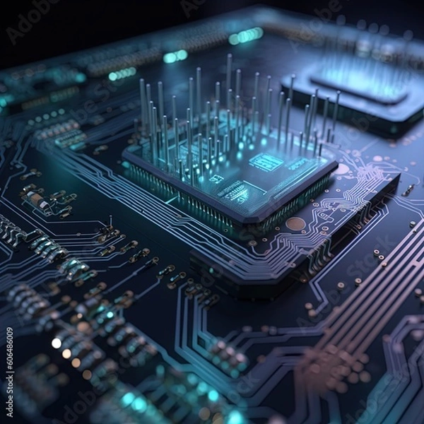 Obraz Circuit board visualization