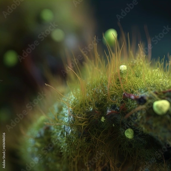Obraz Hairy Moss macro image