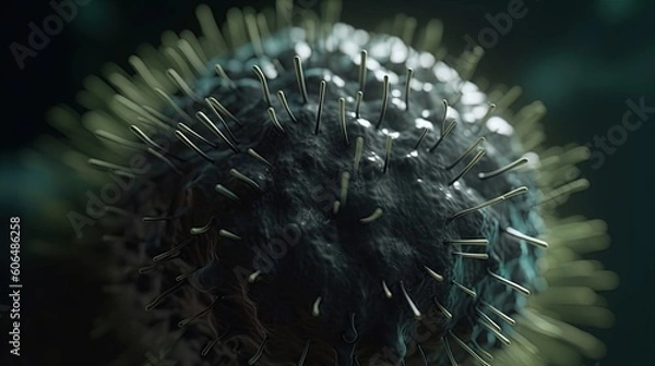 Obraz Dark alien virus cell