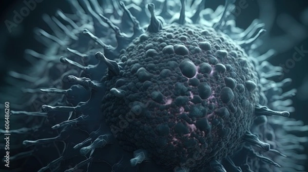 Obraz Dark alien virus cell