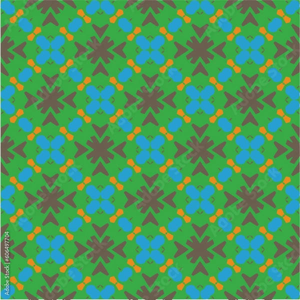 Fototapeta Seamless vector background with repeat pattern.  Multicolored  mosaic. Perfect for fashion, textile design, cute themed fabric, on wall paper, wrapping paper, fabrics and home decor.