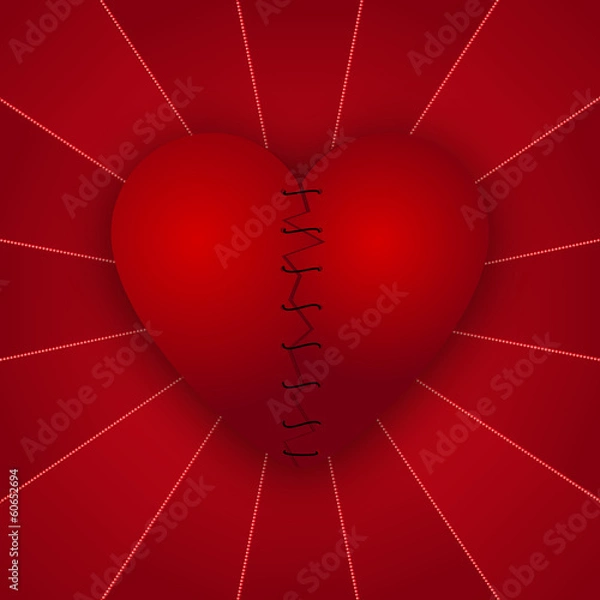 Obraz cuore cucito 