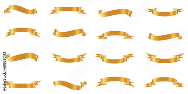 Obraz Gold Ribbon set vector eps 10