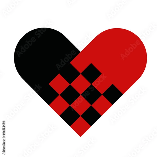 Obraz red heart ,cute icon,cool design .
