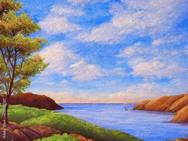 Obraz autumn landscape with trees