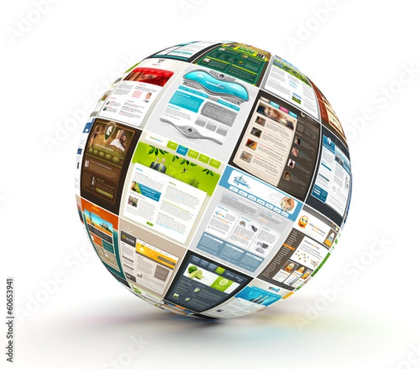 Obraz Webdesign Kugel rotiert, SEO, Templates, Provider