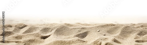 Obraz close-up of sand on the beach on a transparent background. generative AI.