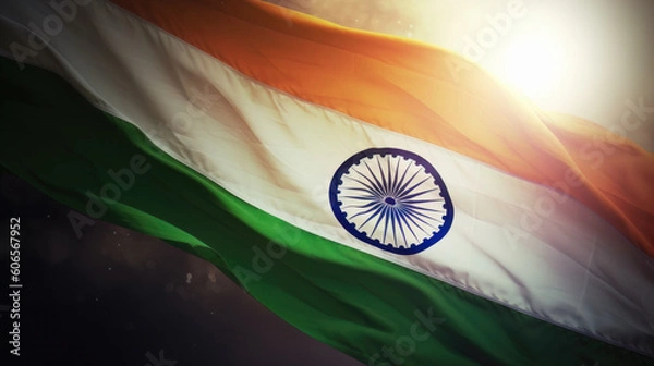 Obraz AI generated creative illustration with Indian flag concept
