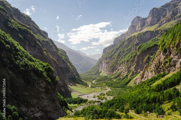 Obraz Impressive view of the Sixt-Fer-à-Cheval gorges near Chamonix
