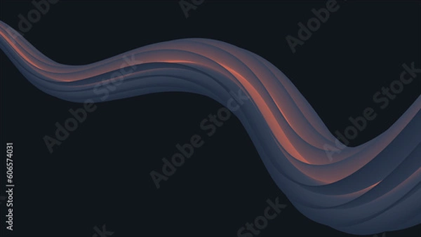 Obraz 3d abstract background with waves 