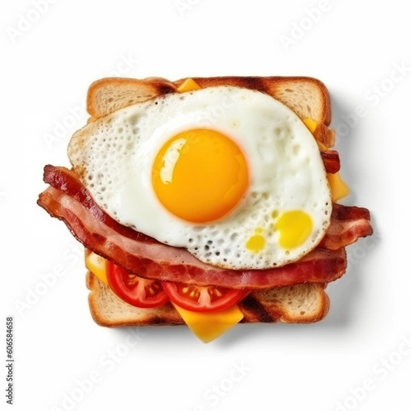 Fototapeta Spiegelei auf Toast