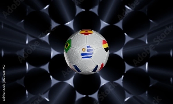 Obraz 3D Soccer Ball with backlight