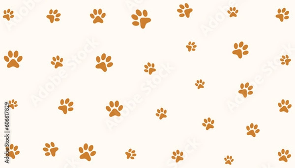 Obraz cute animal paw print pattern background for fauna fun