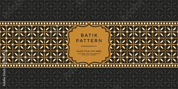 Obraz Luxury and elegant vector Javanese ethnic batik pattern template