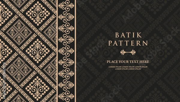 Fototapeta Luxury and elegant vector Javanese ethnic batik pattern template