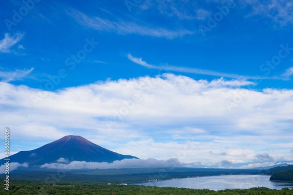 Obraz 夏の富士山と山中湖	@パノラマ台1