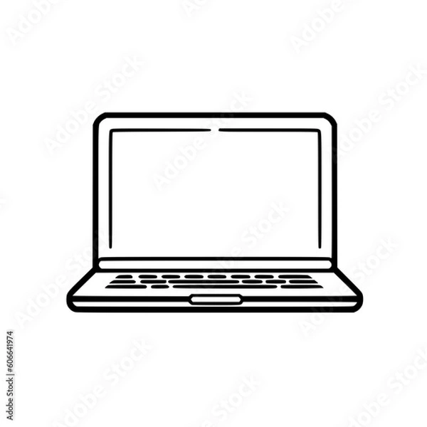 Obraz Laptop vector illustration isolated on transparent background