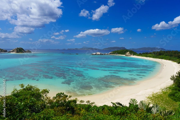 Fototapeta 沖縄　阿波連ビーチ