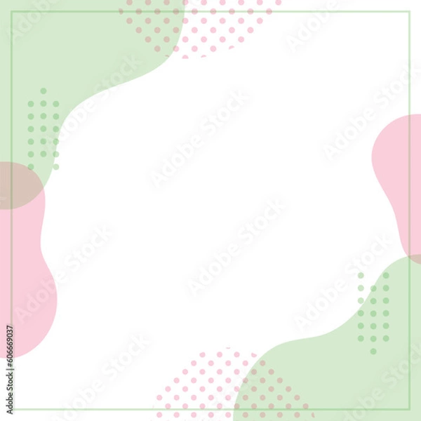 Fototapeta 曲線とドットのポップな背景フレーム