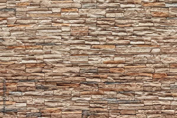 Obraz Brown Bricks wall, Natural color
