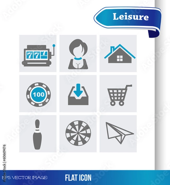 Obraz eps Vector image:Flat icon Leisure