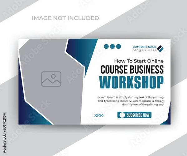 Obraz Video thumbnail design or corporate business company social media web banner template design
