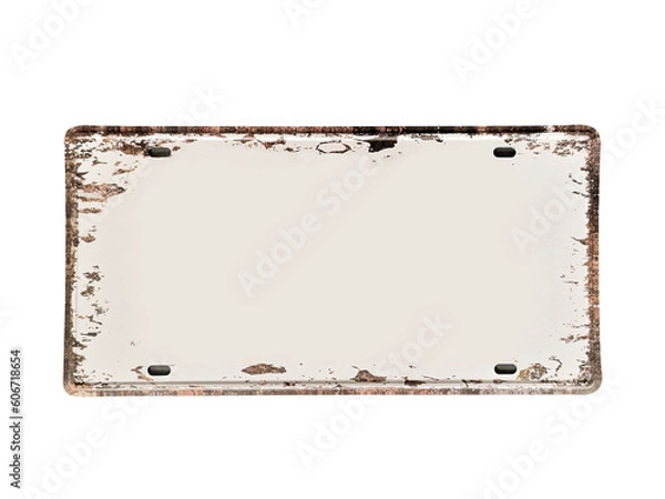 Obraz license plate blank isolated