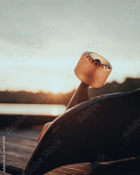 Obraz Atarcecer en el muelle