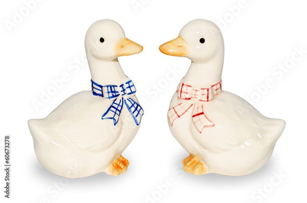 Obraz Figures of two geese