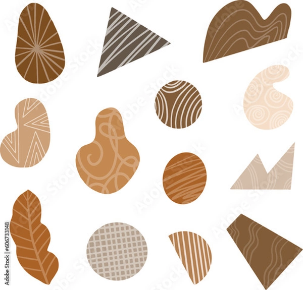 Fototapeta brown patterned abstract shape